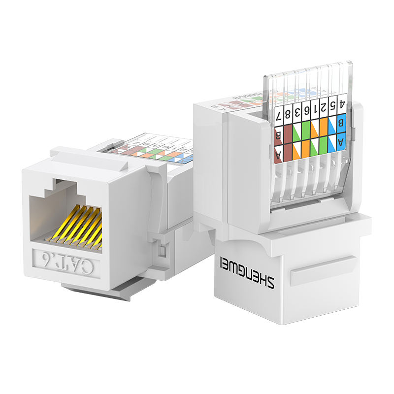 CMK6003H 六類網絡模塊 CAT6免打鍍金網絡面板模塊 RJ45水晶頭電腦網線插座連接頭