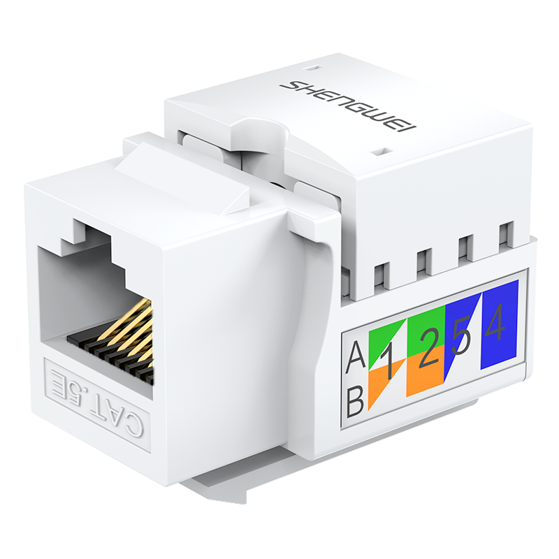 SIM-501 超五類非屏蔽網絡模塊8P8C CAT5E網絡布線適用于信息面板 RJ45插座連接頭直通頭