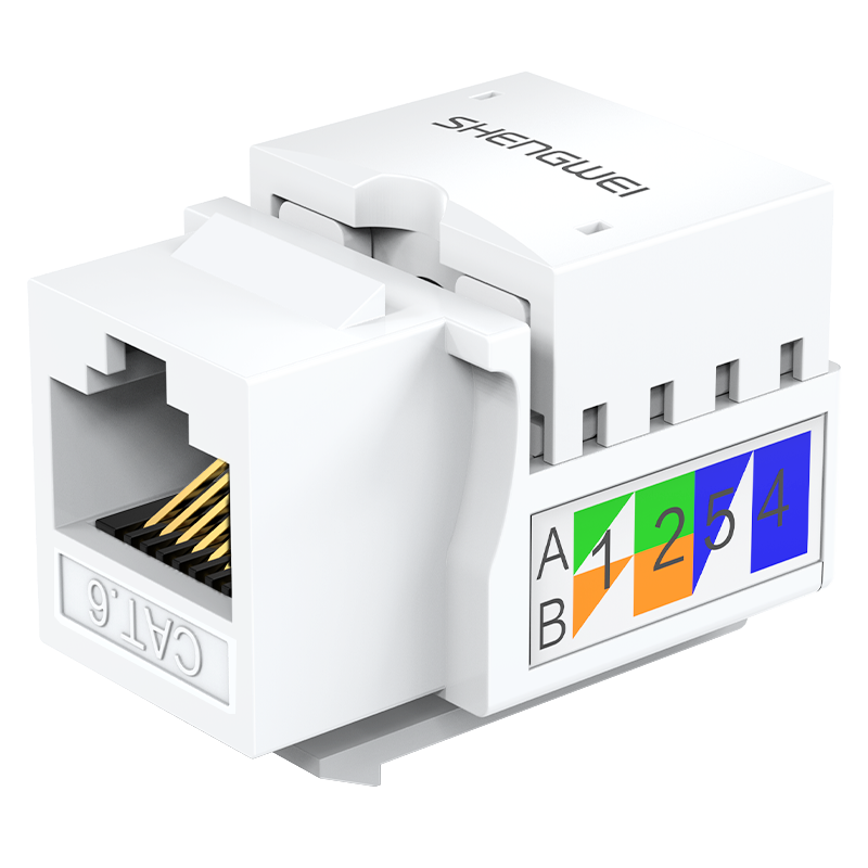 SIM-601 六類非屏蔽網絡模塊8P8C CAT6網絡布線適用于信息面板 RJ45插座連接頭直通頭